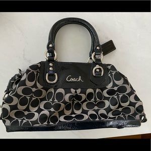 Coach Black and White Purse